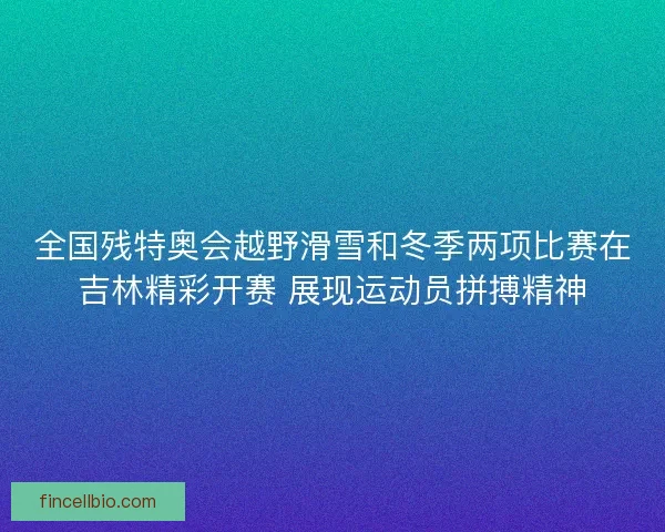全国残特奥会越野滑雪和冬季两项比赛在吉林精彩开赛 展现运动员拼搏精神