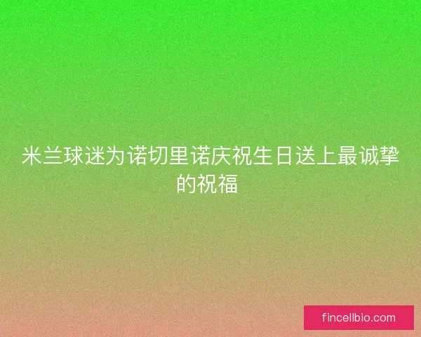 米兰球迷为诺切里诺庆祝生日送上最诚挚的祝福 