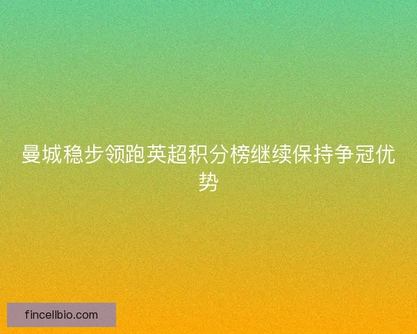 曼城稳步领跑英超积分榜继续保持争冠优势